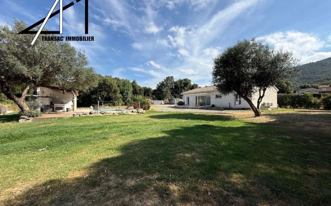 Villa plain-pied contemporaine sur son parc entièrement clos et arboré de 5 202 m² avec piscine